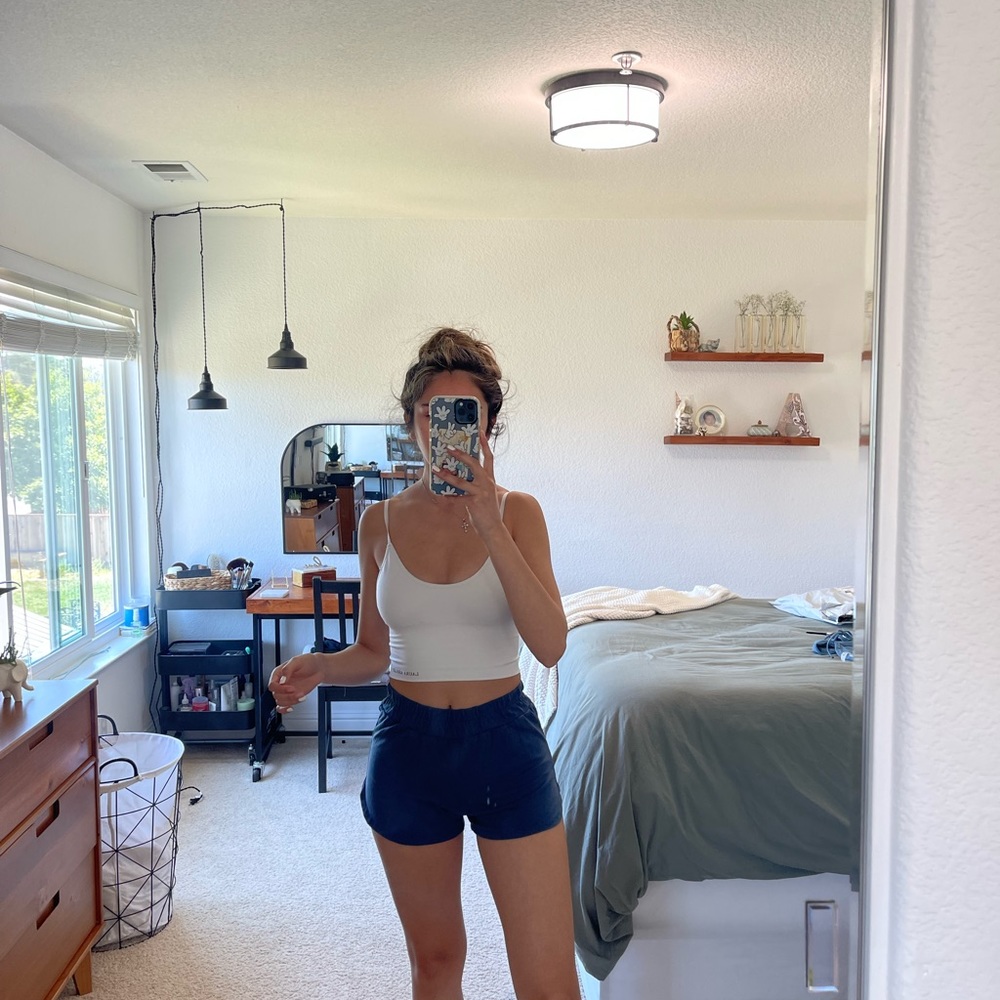 Blue sweat shorts
